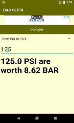 BAR to PSI converter android App screenshot 0