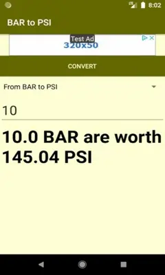 BAR to PSI converter android App screenshot 3